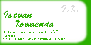 istvan kommenda business card